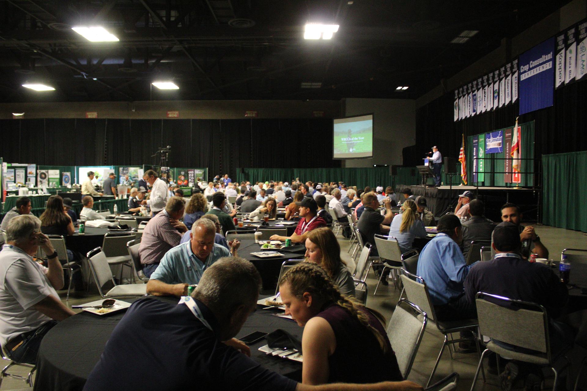 A full house of crop advisers at the Crop Consultant Conference general session, Visalia Convention Center